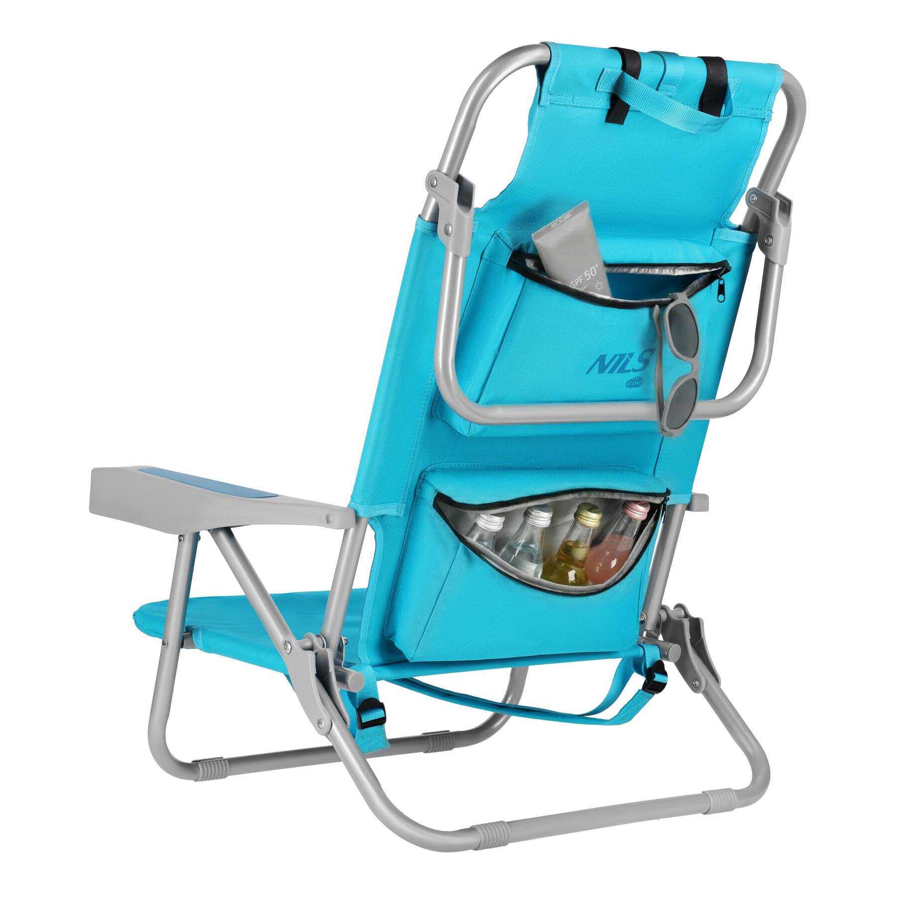 3-in-1 faltbarer Strandstuhl NC3308 Nils Camp für Strand  mit Rucksackfunktion 5/7