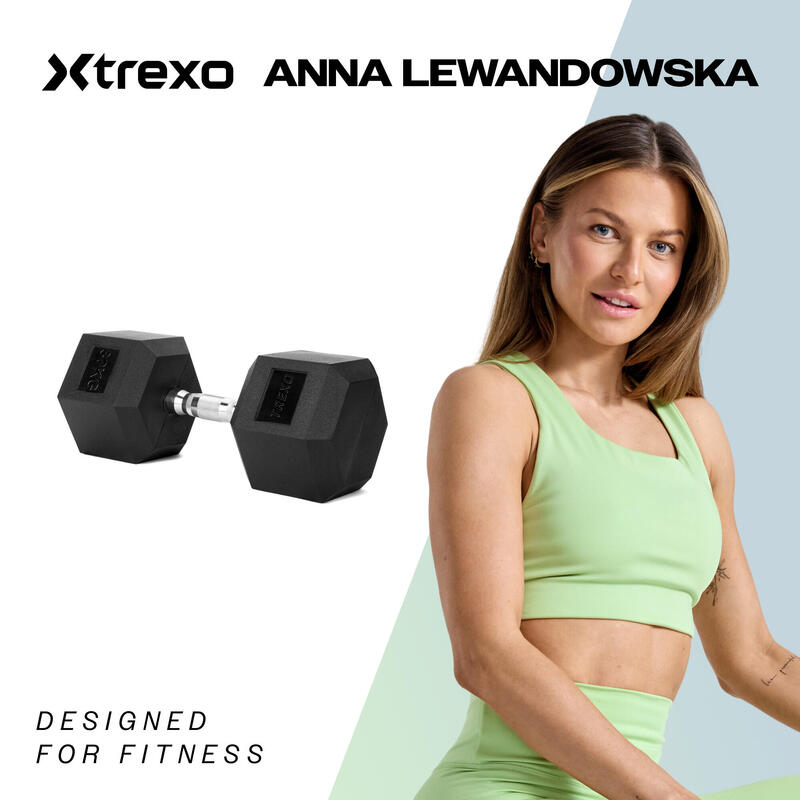 Gantera cauciucata TREXO Hex 30 kg