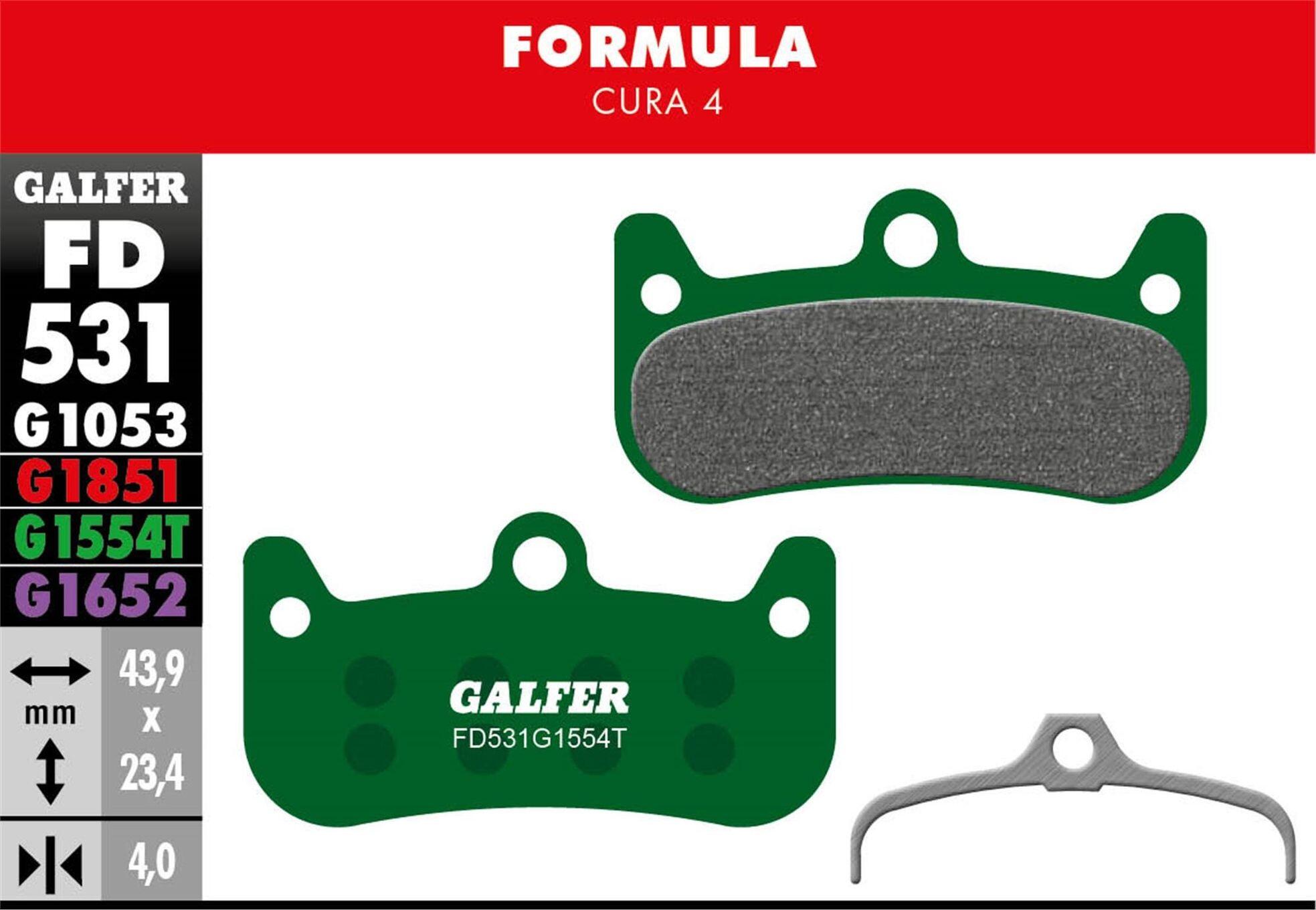 Plaquette de frein Galfer Formula Cura 4 2/3