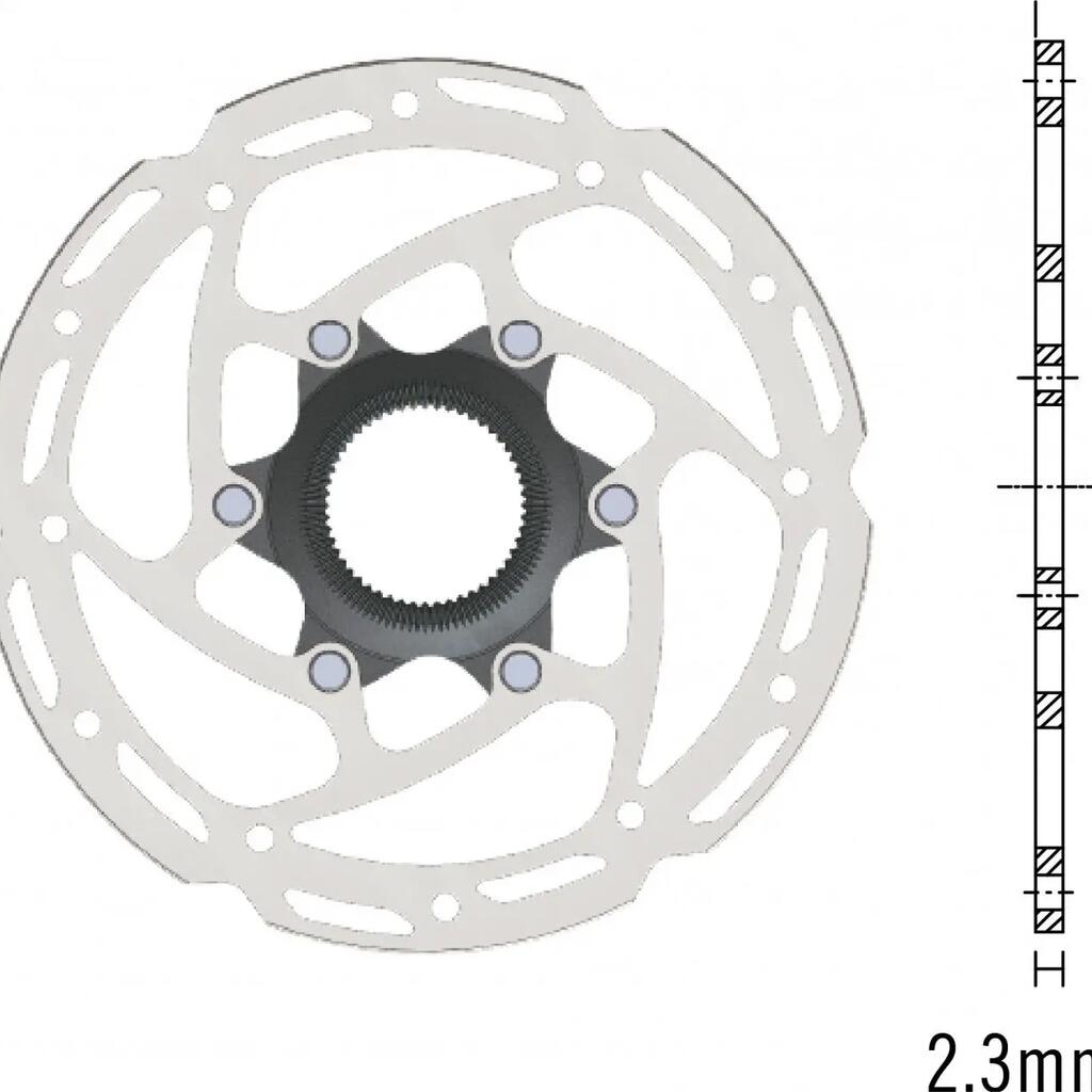 Tektro TR-45 Centerlock Brake Disc 203 mm