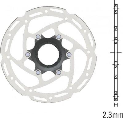 Remschijf tektro tr-45 centerlock 203 mm