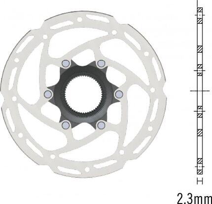 Tektro TR-45 Centerlock Bremsscheibe 203 mm