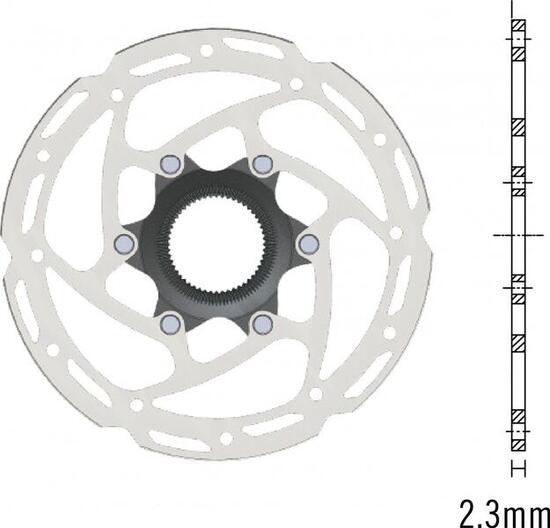 Tektro TR-45 Centerlock Bremsscheibe 203 mm
