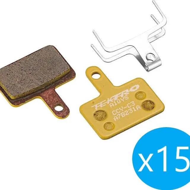 Pair of 15 brake pads 2 pistons Tektro a10ys