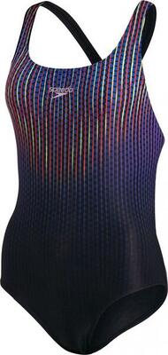 Speedo placement digital powerback women's 1 piece swimsuit black