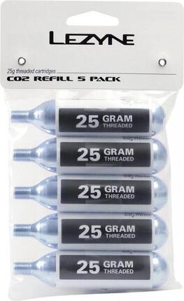 Set mit 5 co2-Kartuschen Lezyne 25 g