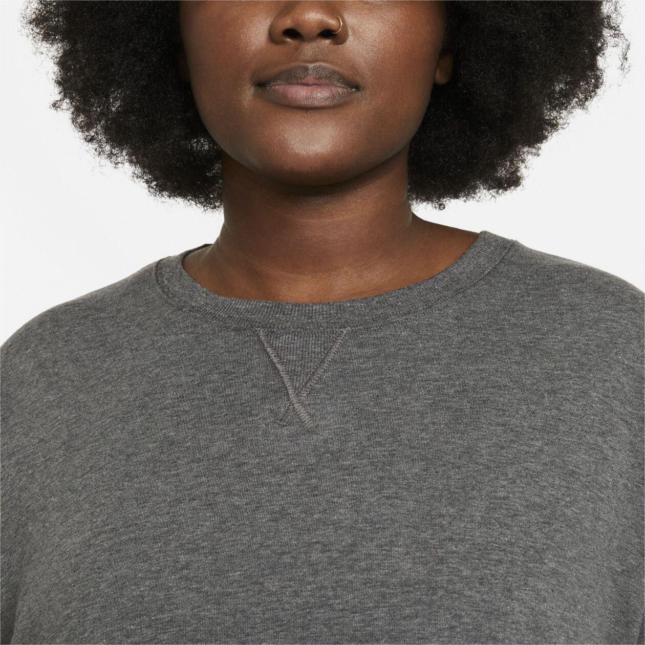 Sweat Femme Nike Yoga Gris 3/3