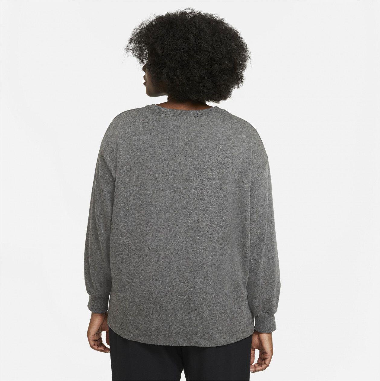 Sweat Femme Nike Yoga Gris 2/3