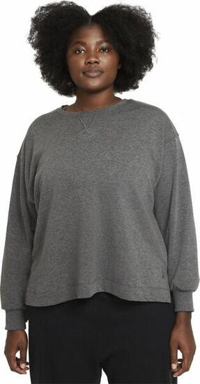Sweat Femme Nike Yoga Gris