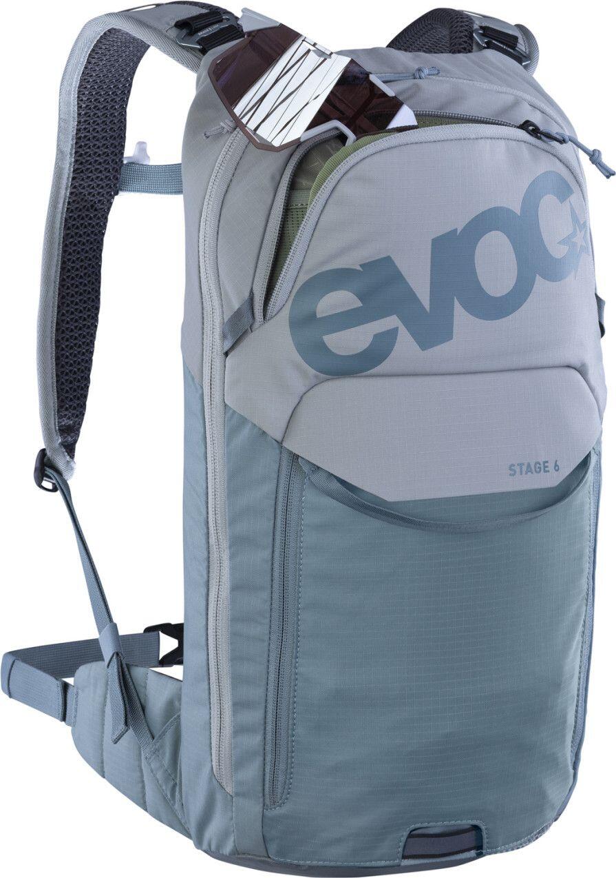 Evoc Stage 6L MTB Rucksack Grey + 2L Water Pocket 3/7