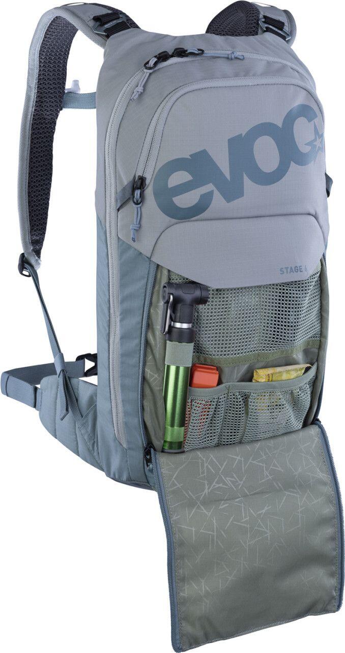 Evoc Stage 6L MTB Rucksack Grey + 2L Water Pocket 5/7