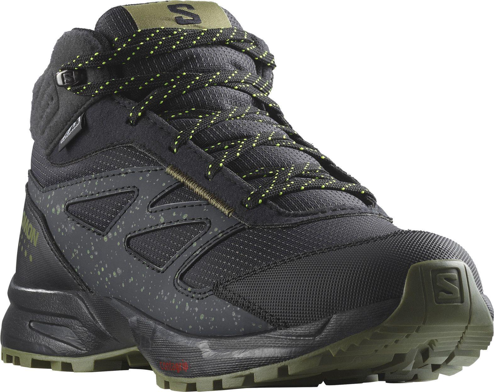 Salomon Outway Mid CSWP Junior Hiking Shoes Black Child 5/6