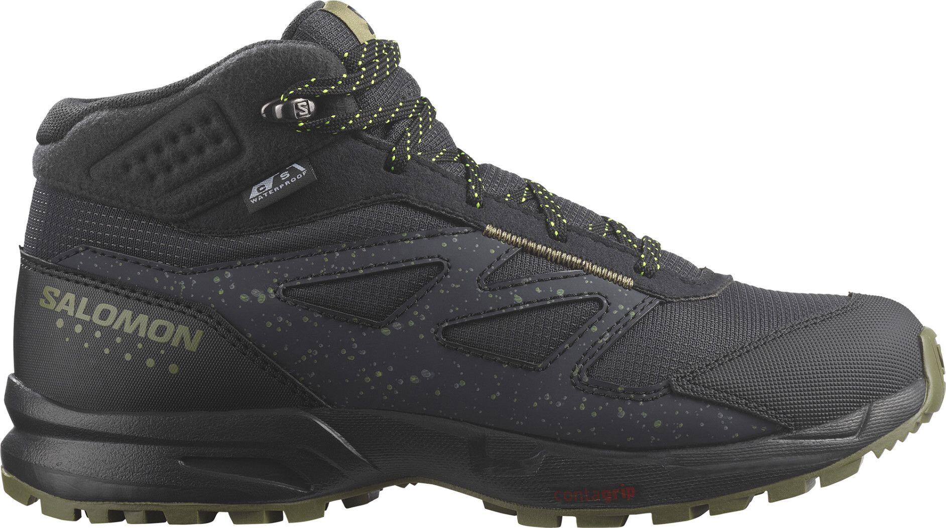 Salomon Outway Mid CSWP Junior Hiking Shoes Black Child 1/6