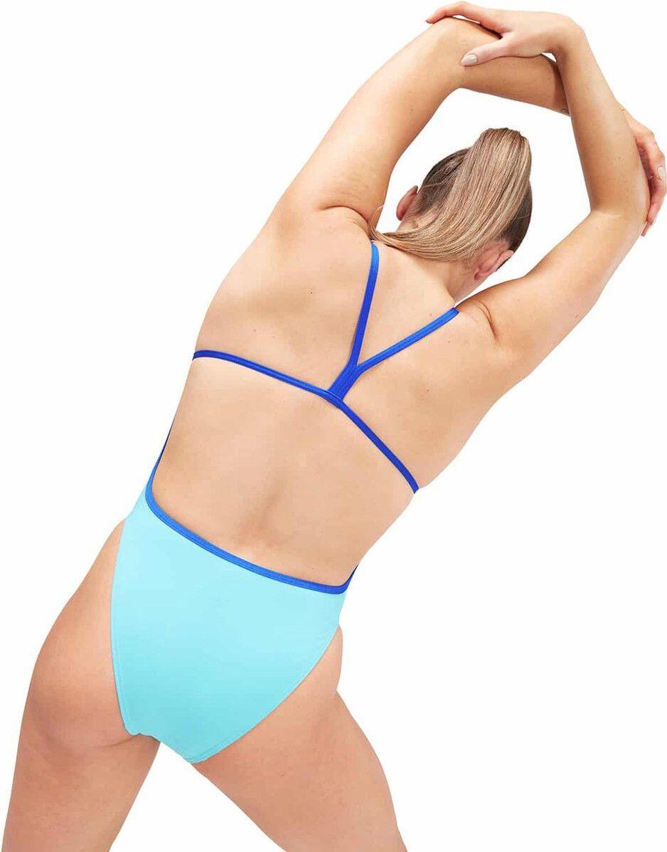 Maillot de bain 1 pièce Speedo Eco + Solid VBack Bleu clair 3/7