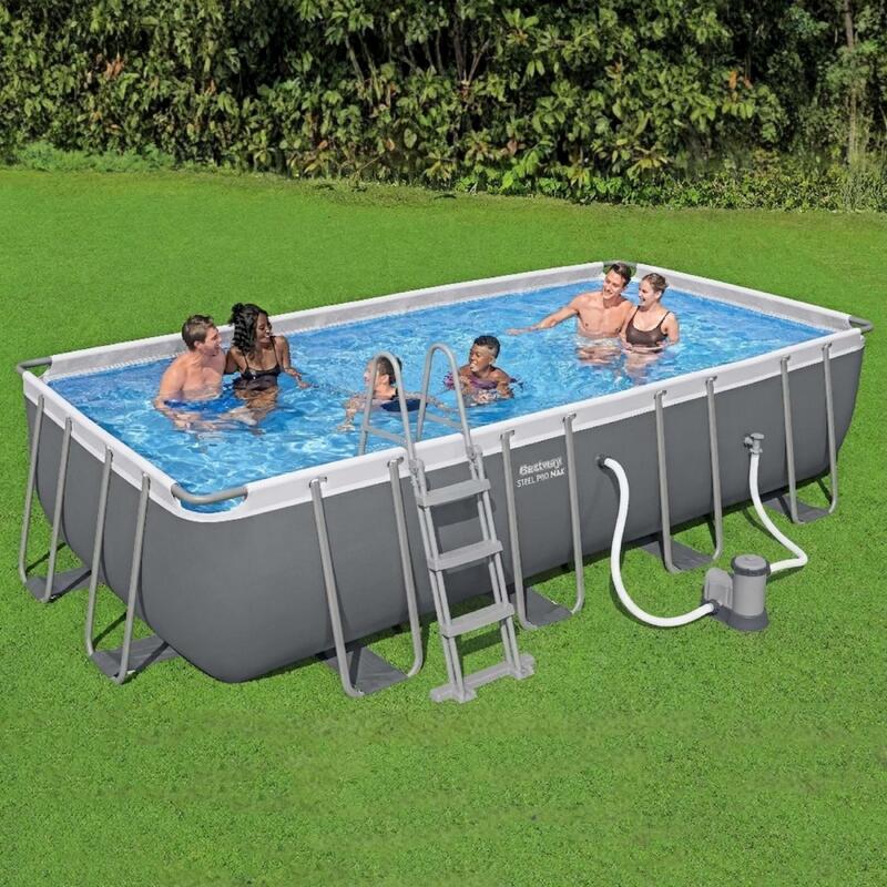 Bestway Steel Pro MAX Yer Üstü Prefabrik Dikdörtgen Havuz Seti 549cm x 274cm x 122cm 56465