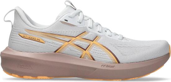 Chaussures Running Asics GT-1000 14 Blanc/Orange Femme