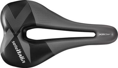 Selle italia x-bow ti 316 superflow zadel grijs zwart
