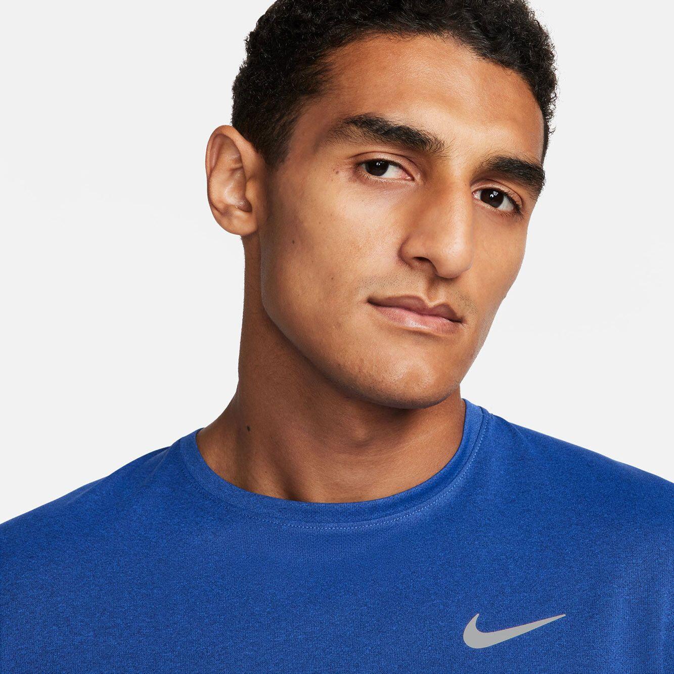 Nike UV Miler Kurzarm Trikot Blau Herren 3/6