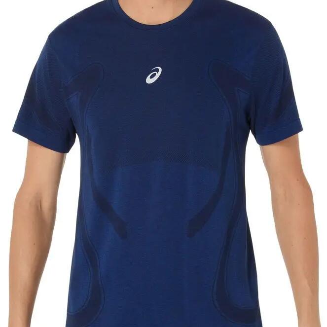 Asics Road Seamless Short Sleeve Jersey Blue Men