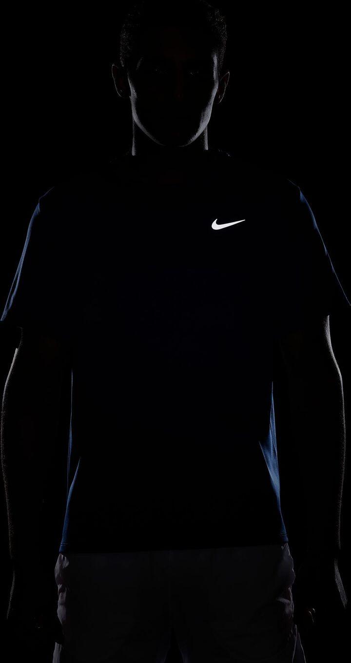 Nike UV Miler Kurzarm Trikot Blau Herren 5/6
