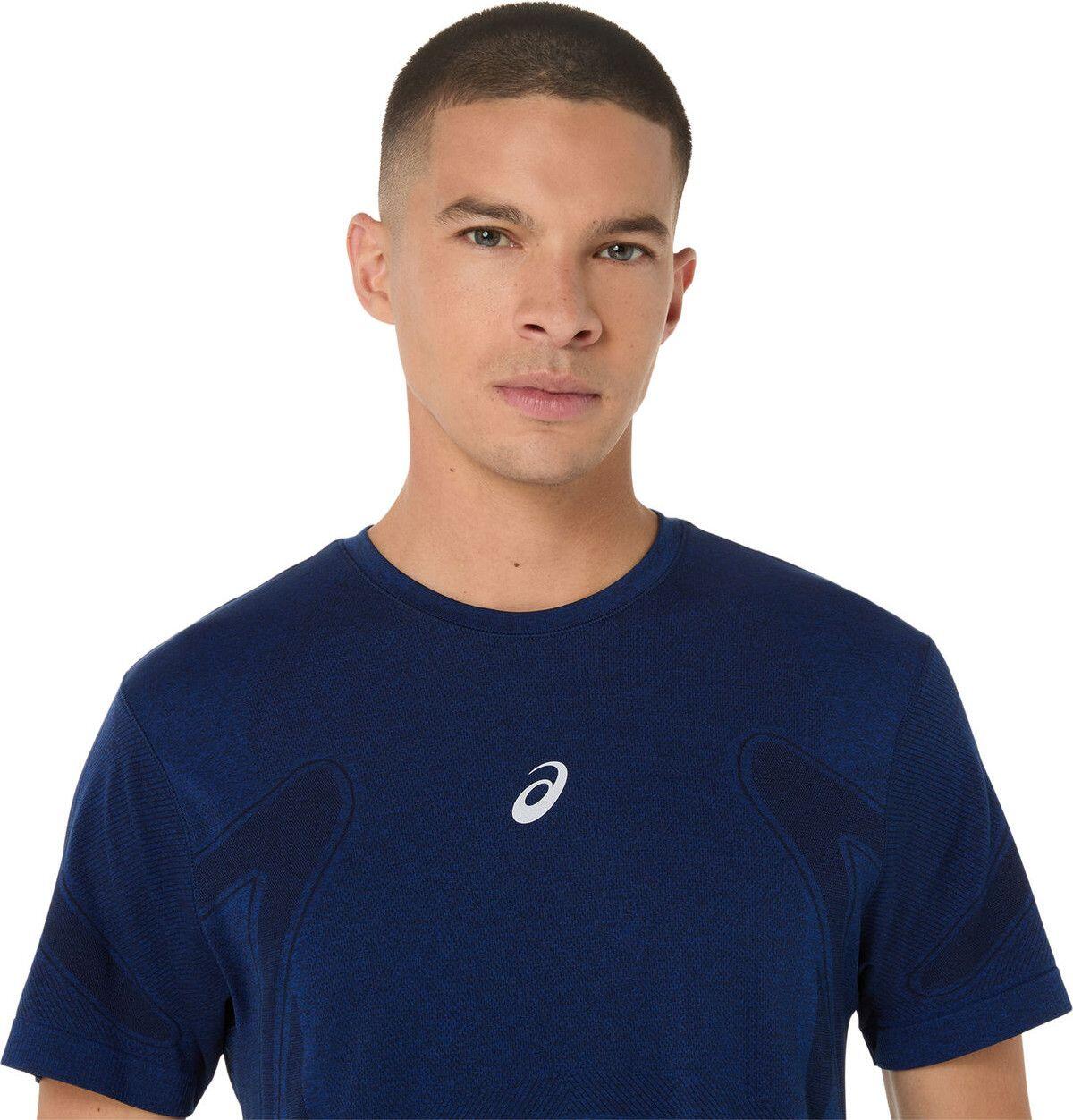 T-Shirt Running Asics Road Seamless Bleu Homme 4/6