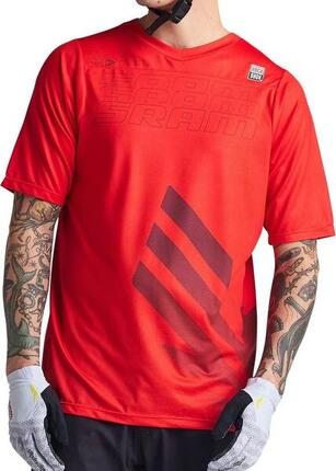 Maillot Manches Courtes Troy Lee Designs Skyline Sram Eagle Rouge