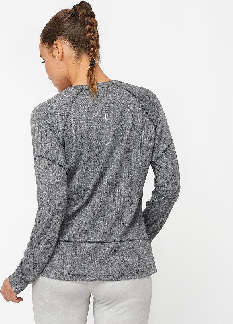 Maglia tecnica a maniche lunghe Salomon Cross Run grigio donna 3/4