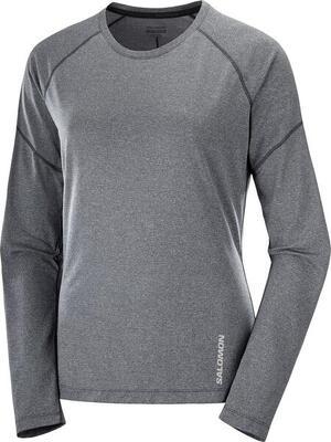 Salomon cross run technisch t-shirt met lange mouwen voor dames, grijs