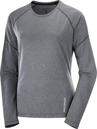 T-Shirt Technique Manches Longues Salomon Cross Run Gris Femme