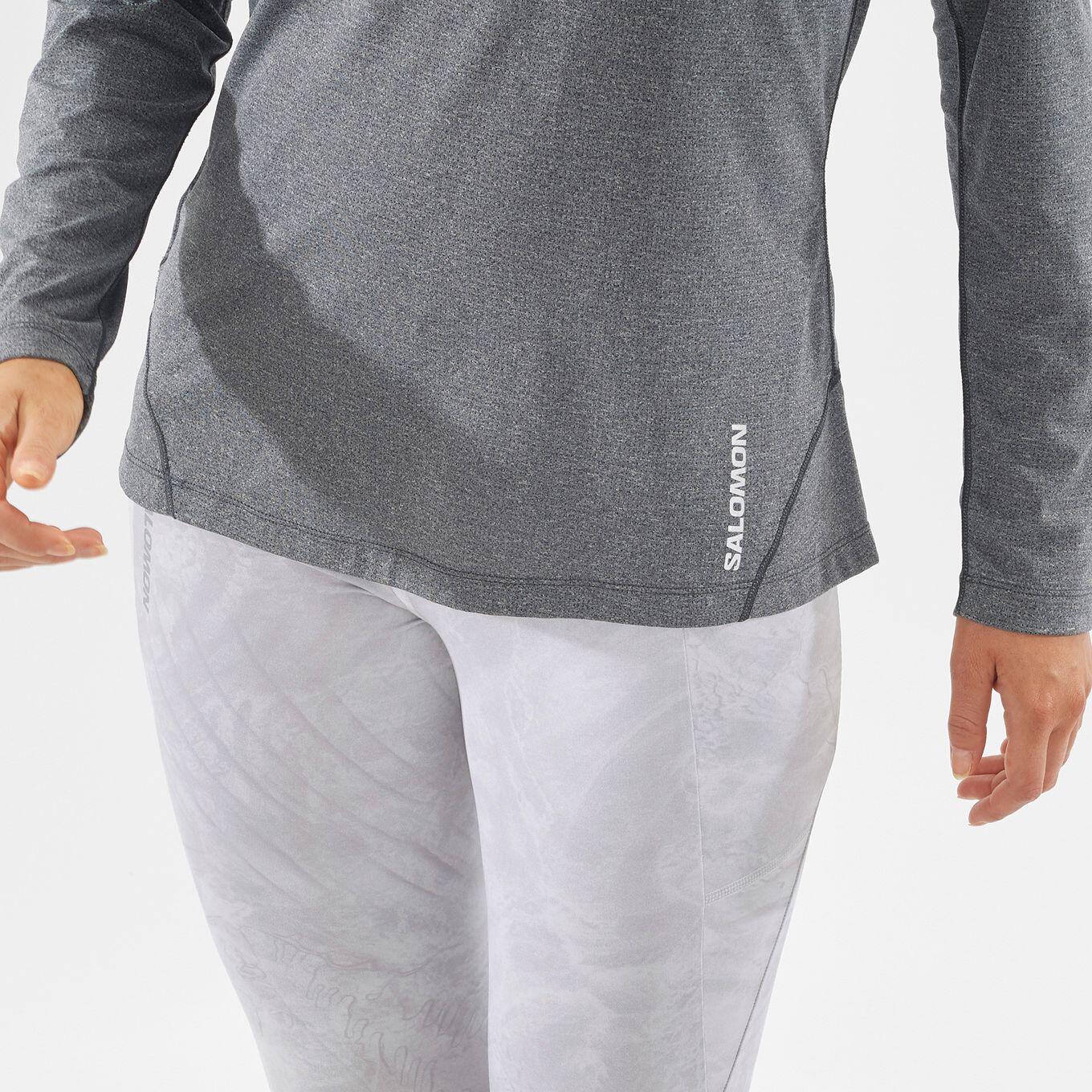Maglia tecnica a maniche lunghe Salomon Cross Run grigio donna 4/4