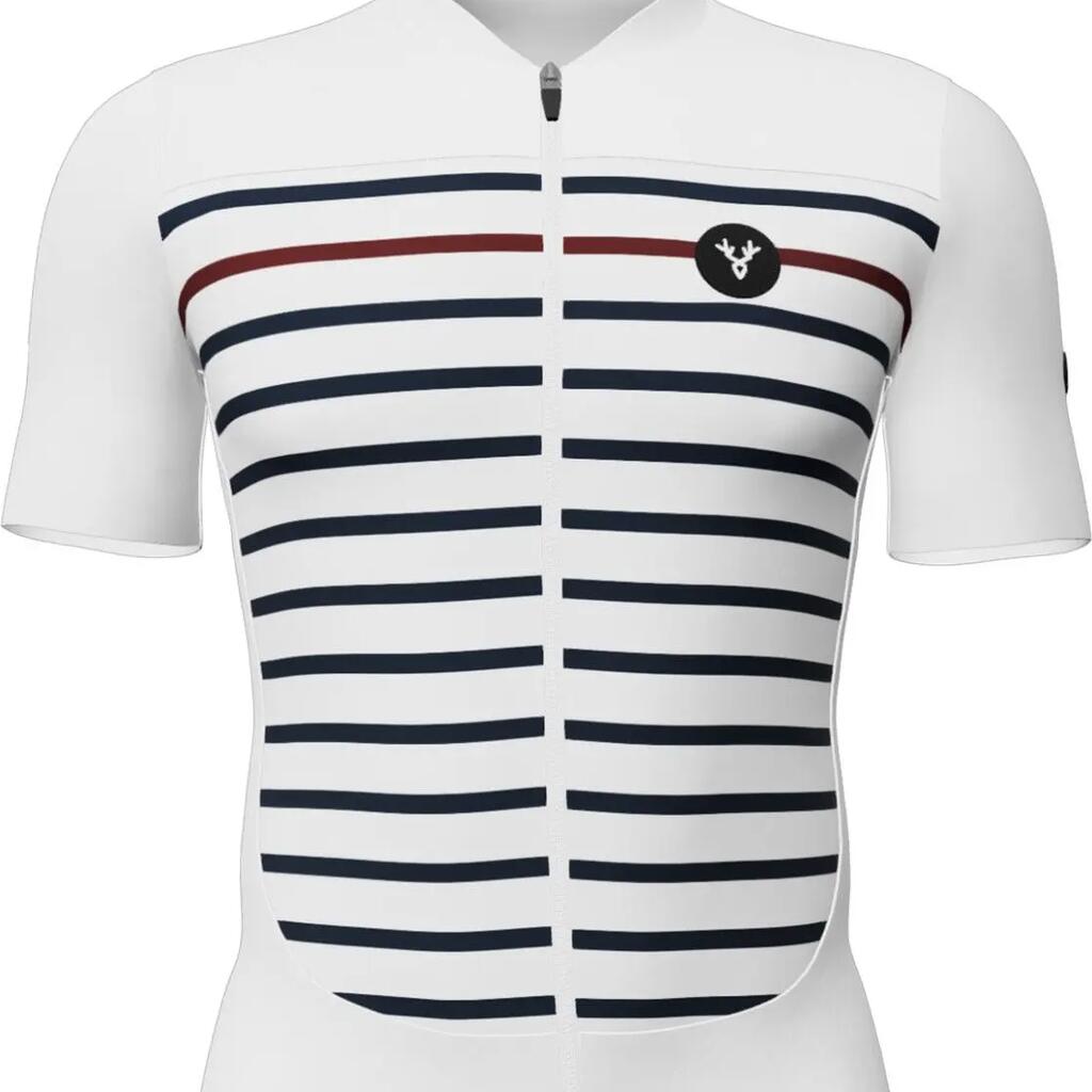 LeBram Ventoux Marinière Limited Edition Short Sleeves Jersey White Blue Bordeau