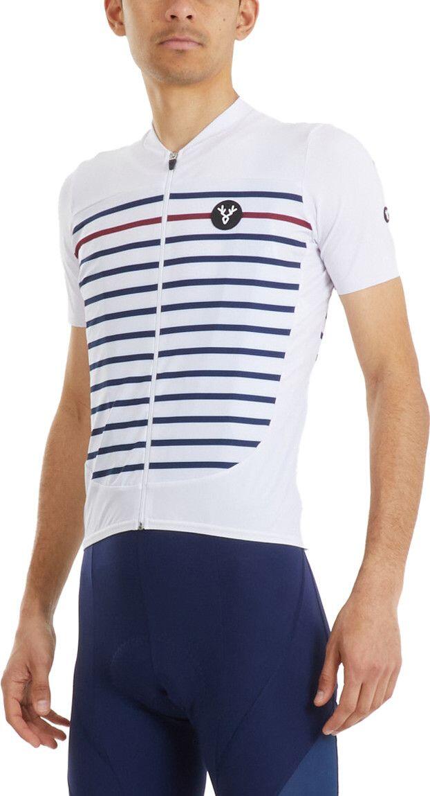 Maillot LeBram Ventoux Marinière Edición Limitada Manga Corta Blanco Azul Burdeo 4/7