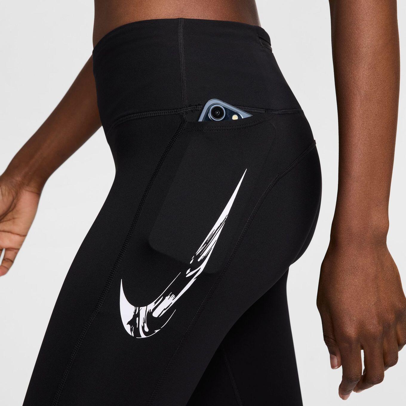Dames Nike Fast Black 7/8 Tight 3/5