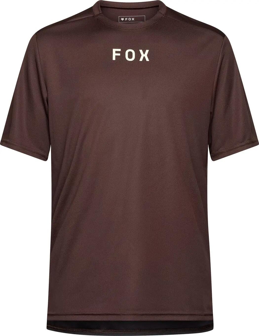 Koszulka rowerowa męska Fox Ranger SS Jersey Wordmark 1/2
