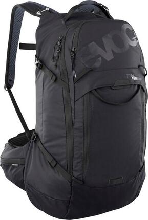 Tasche mit Rückenprotektor Evoc Trail Pro Schwarzeline 26L Schwarz