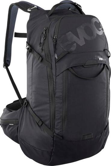 Tasche mit Rückenprotektor Evoc Trail Pro Schwarzeline 26L Schwarz