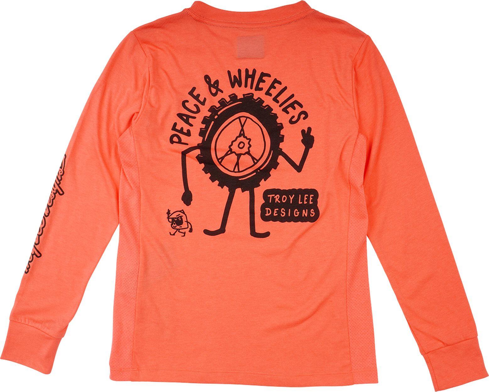 T-Shirt tech manches longues Enfant TROY LEE Skyline  P&W Melon 5/5