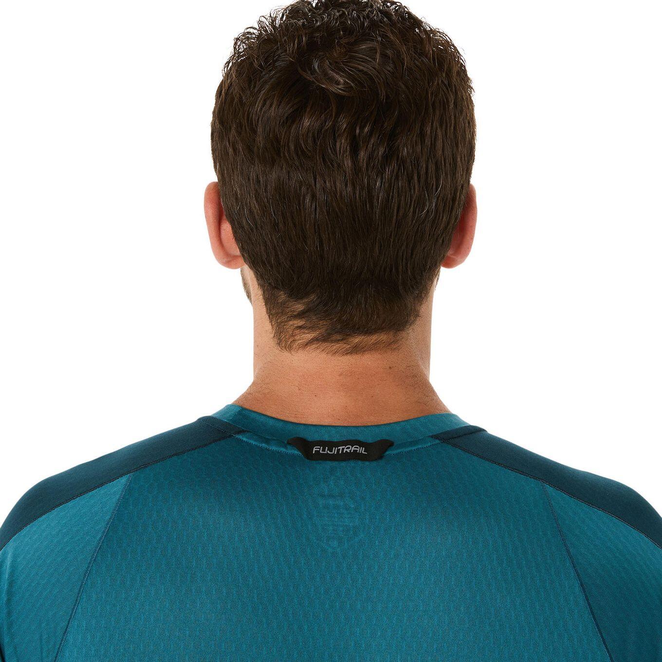 T-Shirt Running Asics Fujitrail Elite Bleu Homme 5/7