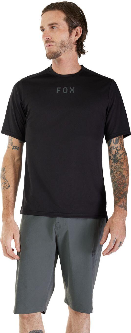 Maillot Manches Courtes Homme Fox Ranger Wordmark Noir 1/6