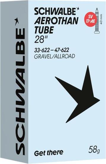 Leichter Schwalbe Aerothan Gravel/Allroad-Schlauch, Schwalbe SV17AE, 700 mm, Pre