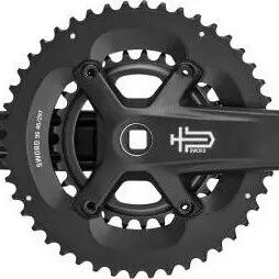 Microshift square-axle crankset Sword 2×9 46/29 teeth Wide Black