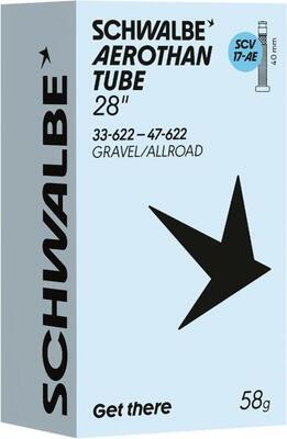 Camera d'aria leggera Schwalbe Aerothan Gravel/Allroad con valvola Schwalbe Clik