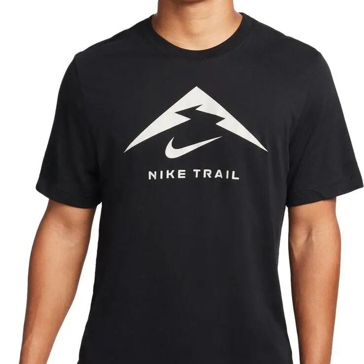 Nike Dri-Fit Trail logo short sleeve jersey Black Men's