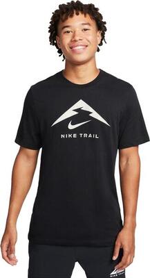 Maglia a maniche corte Nike Dri-Fit Trail Logo Uomo Nero