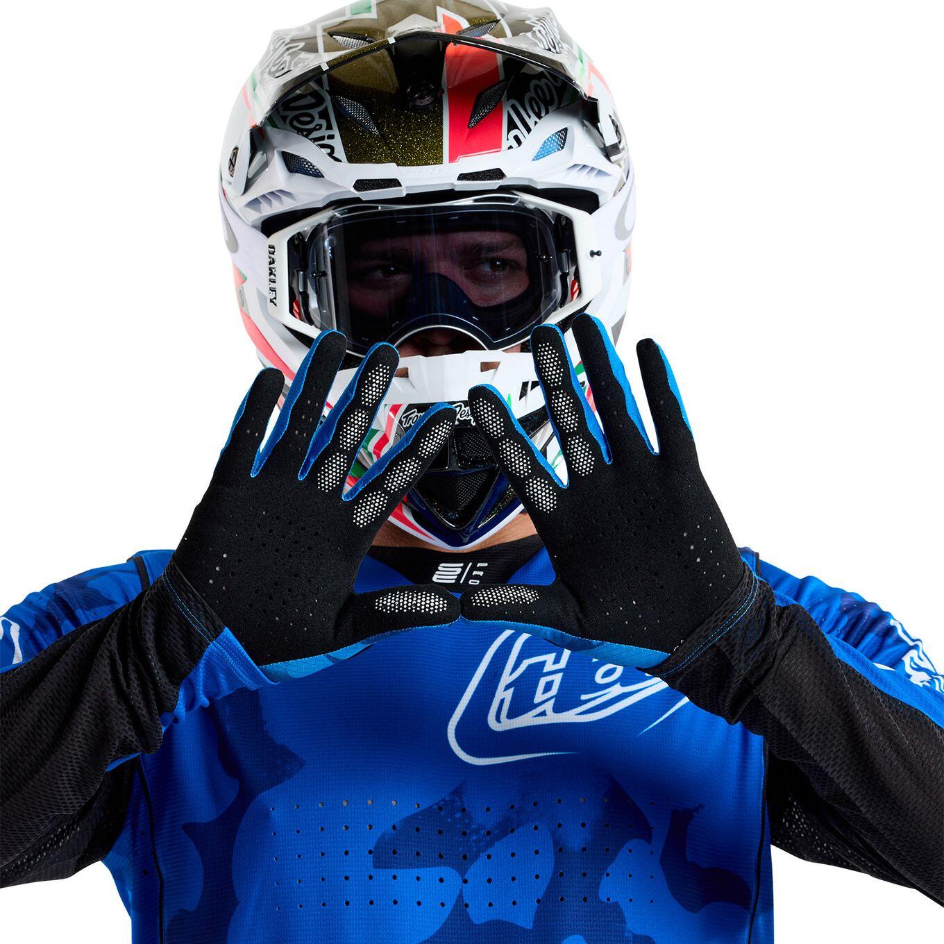 Gants TROY LEE Air  Blotted Bright Blue 3/4