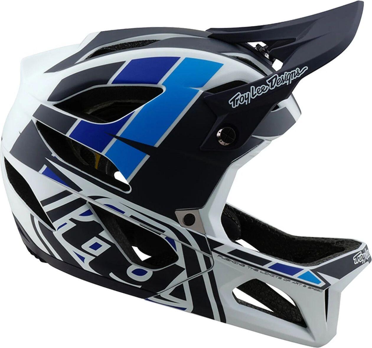 Fullface-Helm Troy Lee Designs Stage Mips Blau/Weiß 5/7