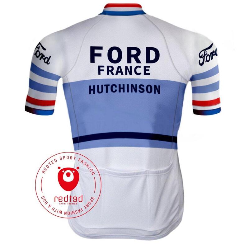 MAILLOT CYCLISME VINTAGE FORD FRANCE - REDTED