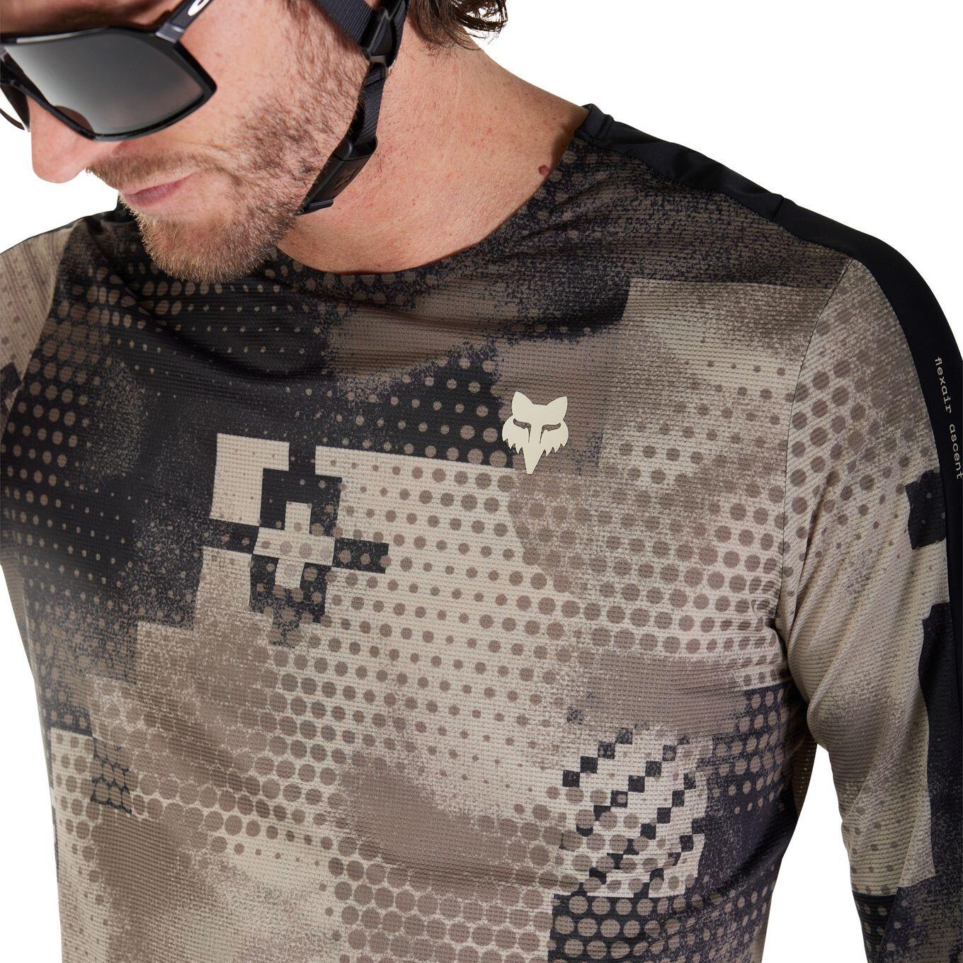 Maillot Fox Flexair Ascent Pulse Beige de manga larga 5/7