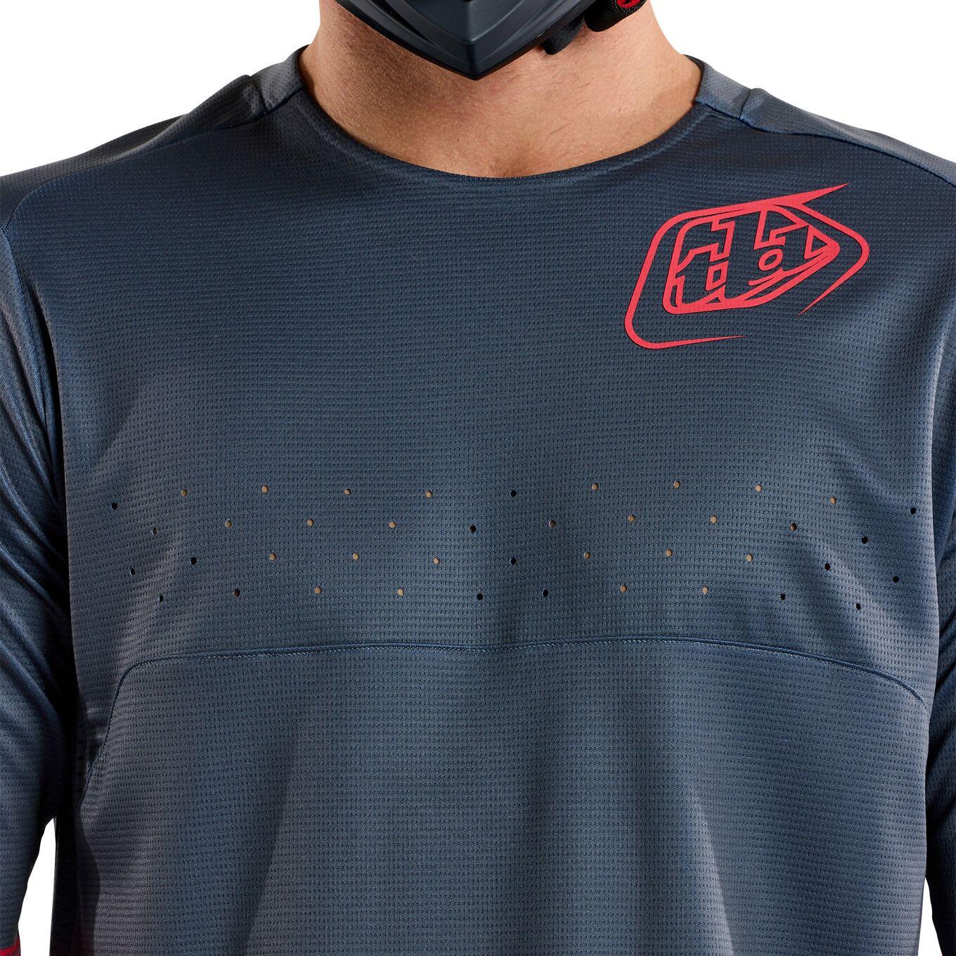 Langarm Trikot Troy Lee Designs Sprint Blau/Rot 5/7