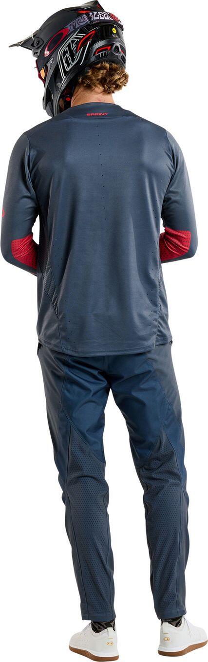 Langarm Trikot Troy Lee Designs Sprint Blau/Rot 4/7